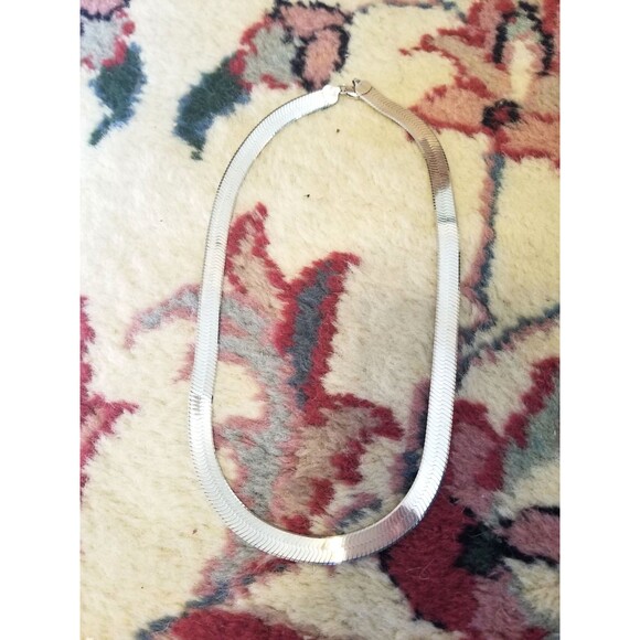 Sterling Silver Statement Piece Sleek 925 necklace 1cm wide VTG Italy NICE 38gr! - Picture 9 of 14